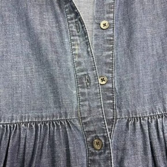 Kate Spade Broome Street Denim Embroidered Floral Shirt Dress - Picture 7 of 11